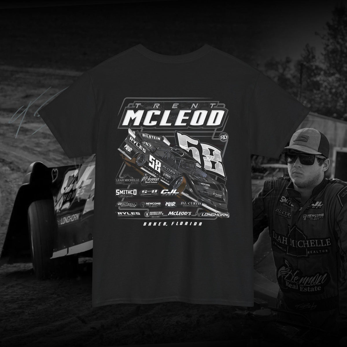 T-Baby  B&W Dirt Late model